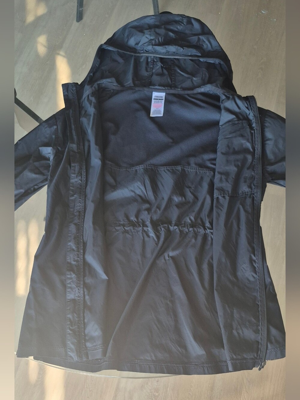 Gymshark - Black Hooded Wind Coat